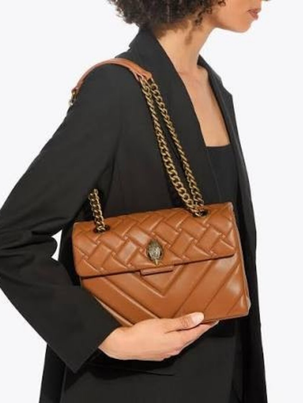 Kurt Geiger Leather Kesington Bag Tan
